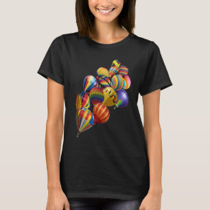 Hete Luchtballon Festival Vliegende Luchtvaartmand T-shirt