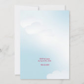 Hete luchtballon geslacht onthullen uitnodigen kaart (Achterkant)