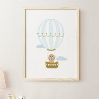 Hete Luchtballon Goldendoodle Kwekerij Decor Poste Poster