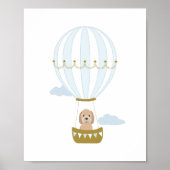 Hete Luchtballon Goldendoodle Kwekerij Decor Poste Poster (Voorkant)