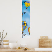 hete luchtballon Heldere Groeigrafiek Poster (Keuken)