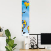 hete luchtballon Heldere Groeigrafiek Poster (Thuiskantoor)