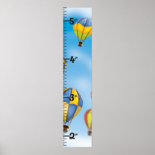 hete luchtballon Heldere Groeigrafiek Poster