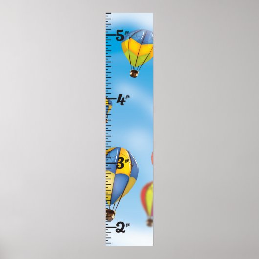 hete luchtballon Heldere Groeigrafiek Poster (Voorkant)