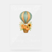 Hete Luchtballon Herfst Baby shower Welkom Frosted Acryl Bord (Voorkant)