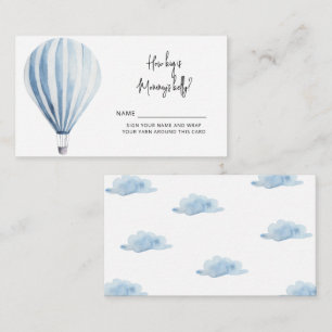 Hete luchtballon - hoe groot is mama's buik informatiekaartje