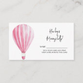 Hete luchtballon - hoe groot is mama's buik informatiekaartje (Voorkant)