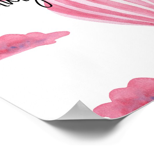 Hete luchtballon - Hoe groot is mama's buik Poster (Hoek)