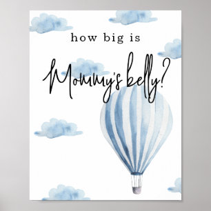 Hete luchtballon - Hoe groot is mama's buik Poster
