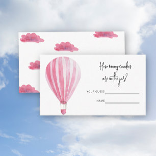 Hete luchtballon, Hoeveel snoepjes baby shower spe Informatiekaartje
