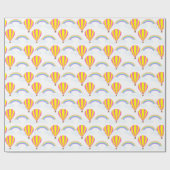 Hete luchtballon inpakpapier - witte achtergrond (Vlak)