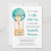 Hete Luchtballon Jongen Baby shower Kaart (Voorkant)