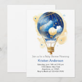 Hete Luchtballon Jongen Baby shower Kaart (Voorkant / Achterkant)