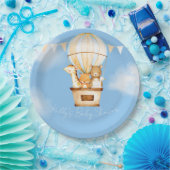 Hete Luchtballon Jongen Baby shower Papier Bord (Feest)