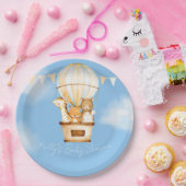 Hete Luchtballon Jongen Baby shower Papier Bord (Feest)