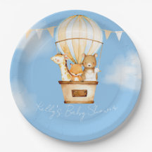 Hete Luchtballon Jongen Baby shower Papier Bord