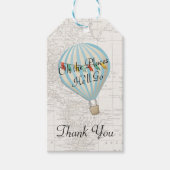 Hete luchtballon jongen dank u cadeau Label Cadeaulabel (Voorkant)