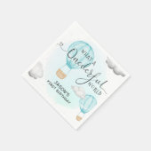 Hete luchtballon jongens eerste verjaardag servet (Hoek)