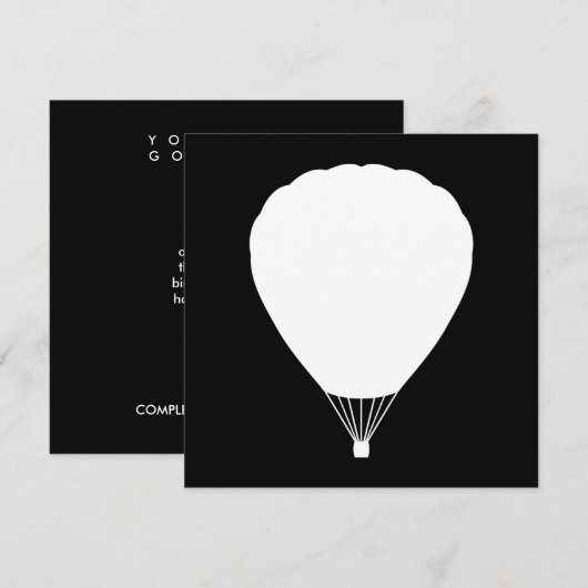 hete luchtballon kaart (Voorkant / Achterkant)