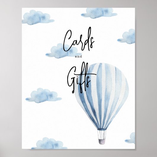 Hete luchtballon - kaarten en geschenken poster (Voorkant)
