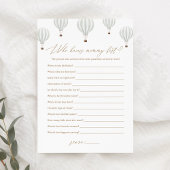 Hete luchtballon kent mammie beste Baby shower spe Kaart