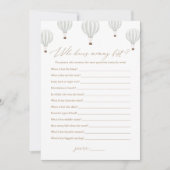 Hete luchtballon kent mammie beste Baby shower spe Kaart (Voorkant)