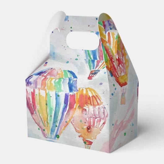 Hete Luchtballon Kleurrijke Jongens Verjaardag Wat Bedankdoosjes (Achterkant)
