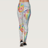 Hete Luchtballon kleurrijke Waterverf het Schilder Leggings (Achterkant)