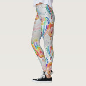 Hete Luchtballon kleurrijke Waterverf het Schilder Leggings (Links)