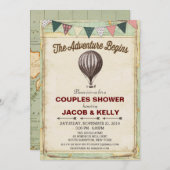  Hete Luchtballon Koppels Doucheuitnodiging Kaart (Voorkant / Achterkant)