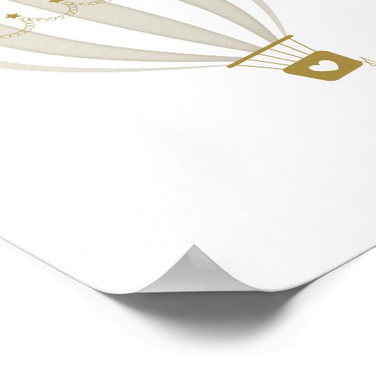 Hete Luchtballon Kwekerij Decor Poster (Hoek)