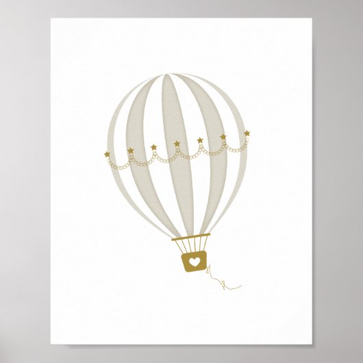 Hete Luchtballon Kwekerij Decor Poster (Voorkant)