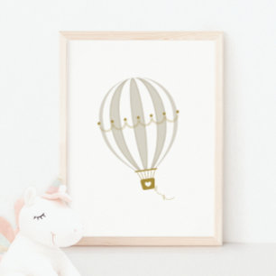 Hete Luchtballon Kwekerij Decor Poster