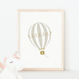 Hete Luchtballon Kwekerij Decor Poster