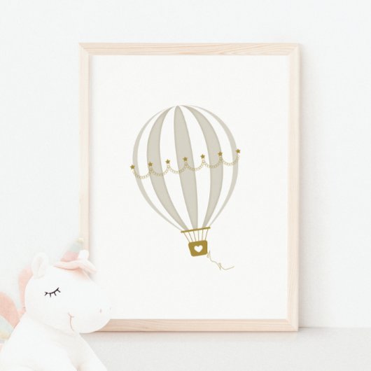 Hete Luchtballon Kwekerij Decor Poster
