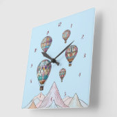 Hete Luchtballon Kwekker Wandklok (Hoek)