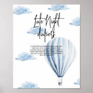 Hete luchtballon - Late Night luiers Poster