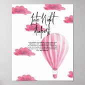 Hete luchtballon - Late Night luiers Poster (Voorkant)