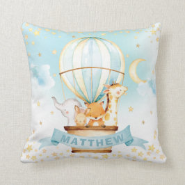 Hete Luchtballon Leuke Dieren Jongenskwekerij Deco Kussen