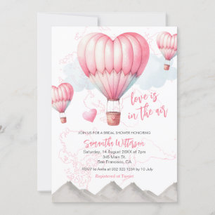 Hete luchtballon liefde is in de lucht Vrijgezelle Kaart