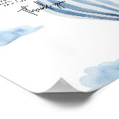 Hete luchtballon - Luier Raffle spel Poster (Hoek)