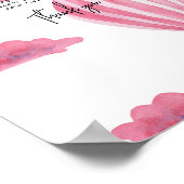 Hete luchtballon - Luier Raffle spel Poster (Hoek)