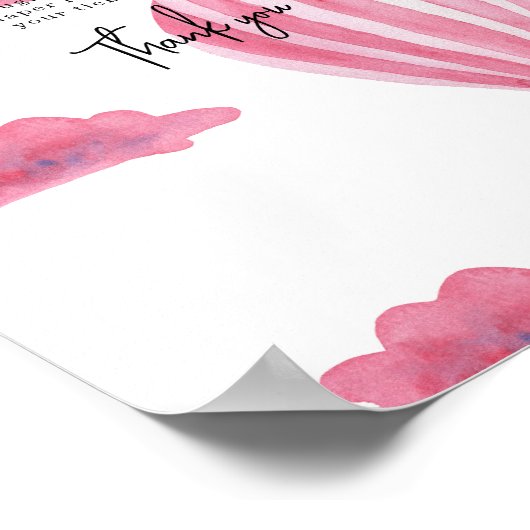 Hete luchtballon - Luier Raffle spel Poster (Hoek)