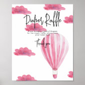 Hete luchtballon - Luier Raffle spel Poster (Voorkant)