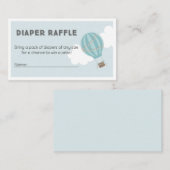 Hete Luchtballon Luier Raffle Tickets Informatiekaartje (Voorkant / Achterkant)