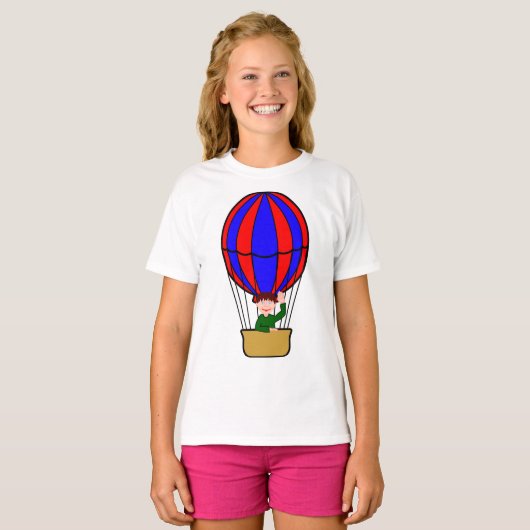 Hete Luchtballon Meisjes T-shirt (Voorkant volledig)
