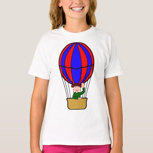 Hete Luchtballon Meisjes T-shirt (Voorkant)