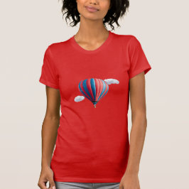Hete luchtballon met wolken t-shirt