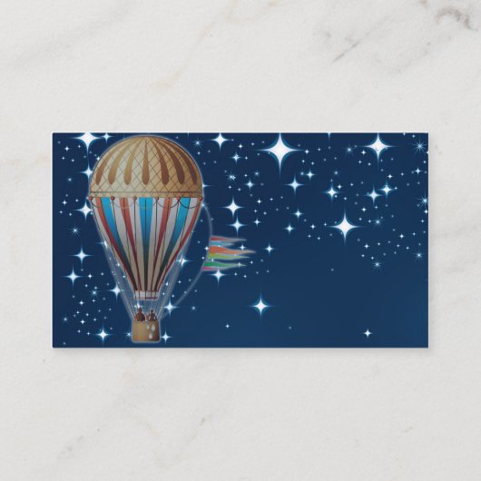  Hete Luchtballon Nacht Trouwplaats Kaarten Plaatskaartje (Achterkant)