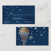  Hete Luchtballon Nacht Trouwplaats Kaarten Plaatskaartje (Voorkant / Achterkant)
